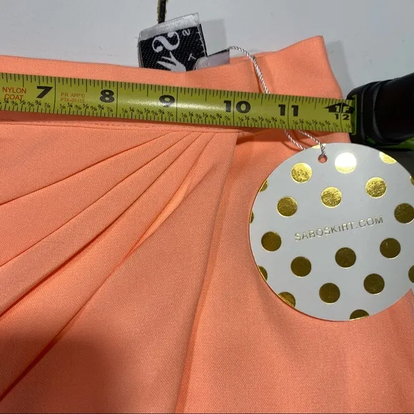 - Sabo Neon Orange Satin Formal Maxi Woman’s Skirt With Front Slit NWT Size XS
