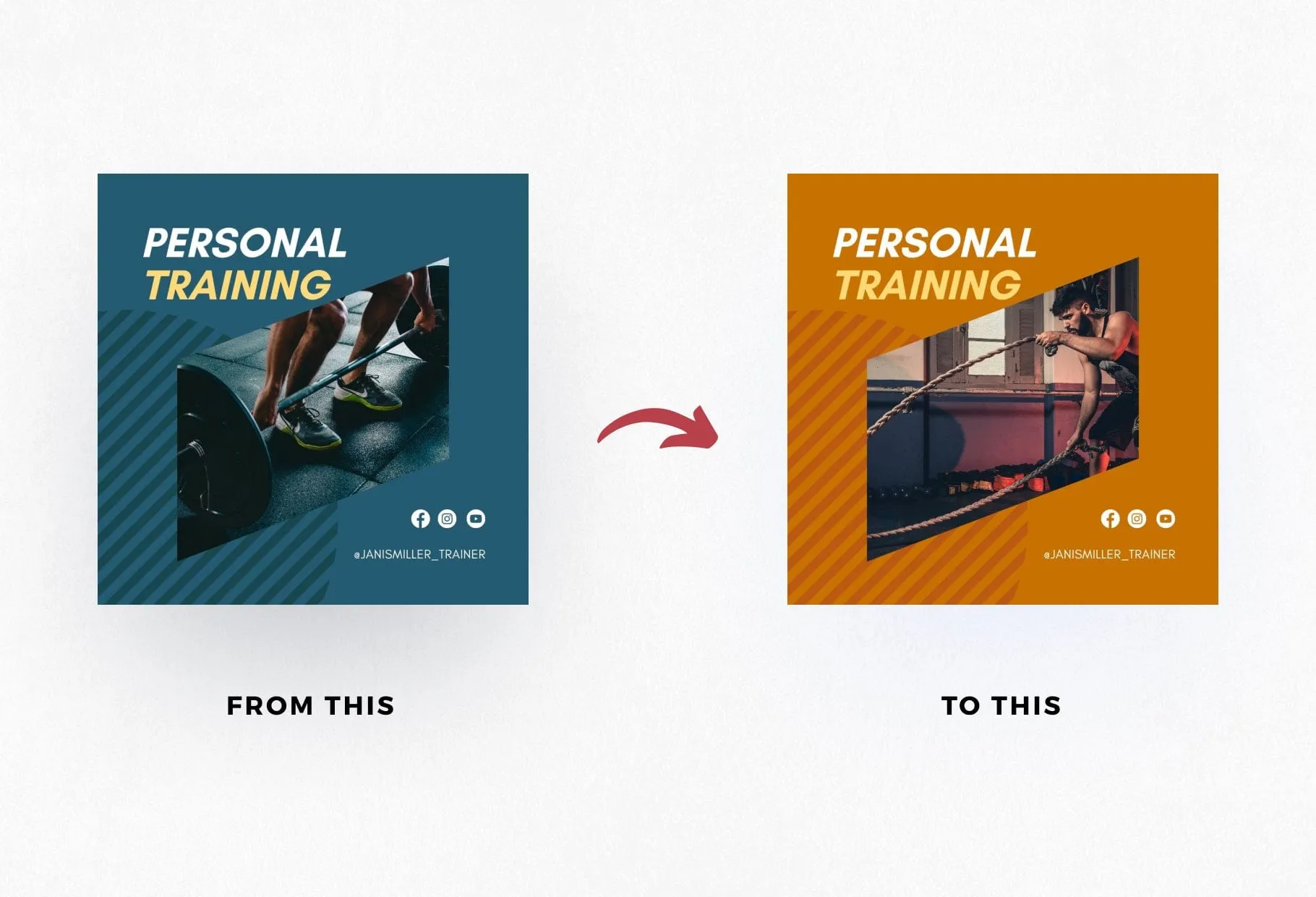 30 Fitness Instagram Post Canva Templates V2