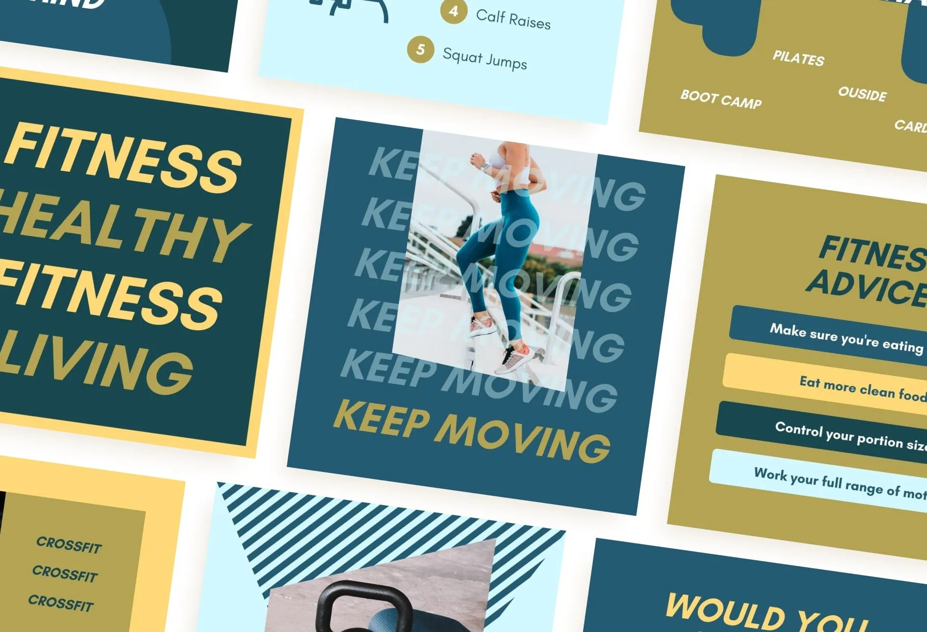 30 Fitness Instagram Post Canva Templates V2