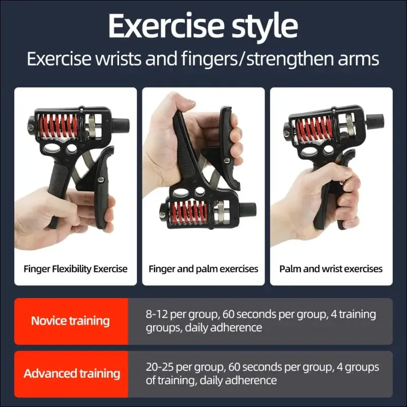 5-120kg adjustable heavy hand grip strengthener finger expander arm wrist forearm trainers fitness