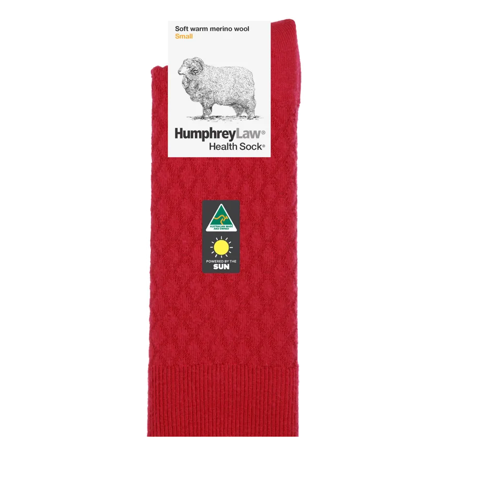 95% Fine Merino Wool Quilted Ladies Health Sock