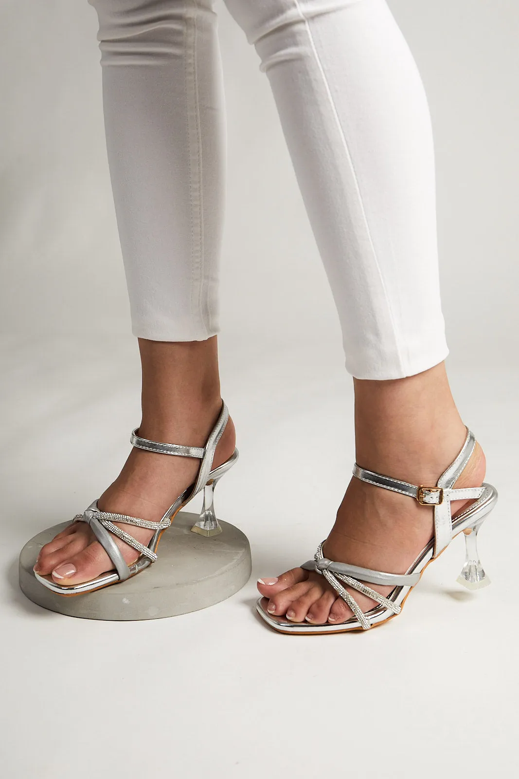 Amanda Silver Heels