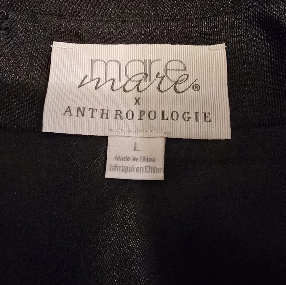 Anthropology x Mare Mare Serene Flounced Black Skirt Size L