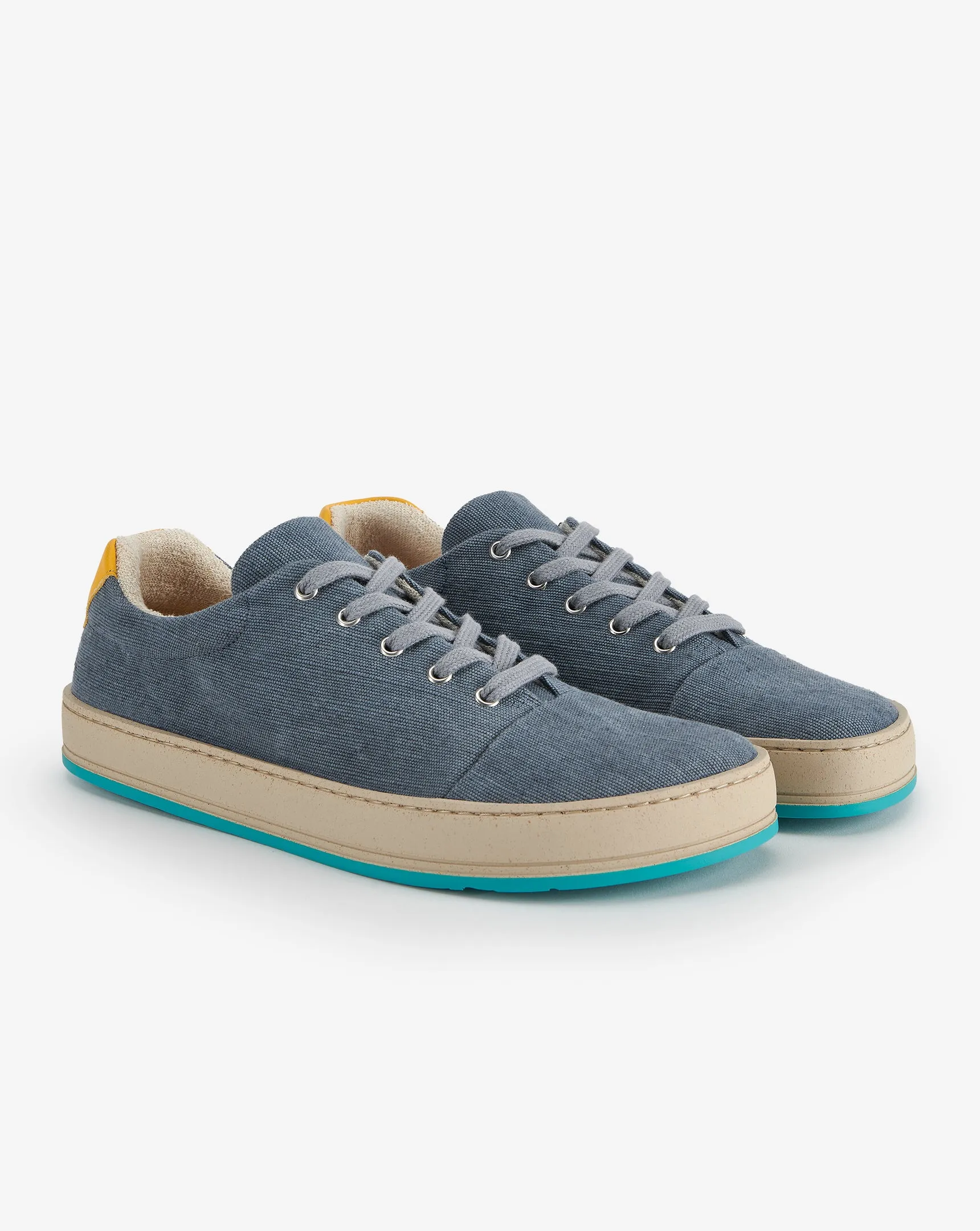Asher Mali Recycled Vintage Lace-Up Shoes | Orion Blue