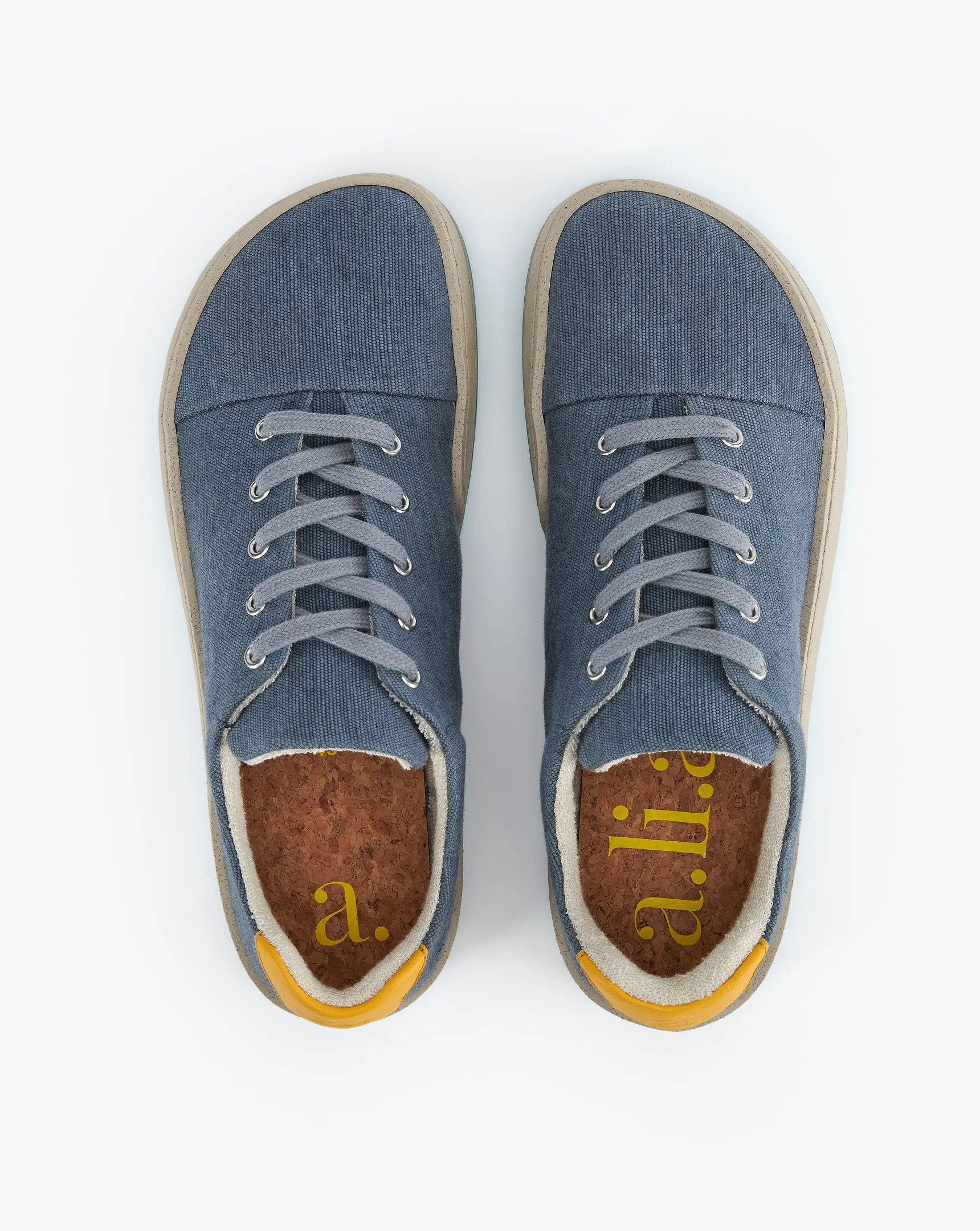 Asher Mali Recycled Vintage Lace-Up Shoes | Orion Blue
