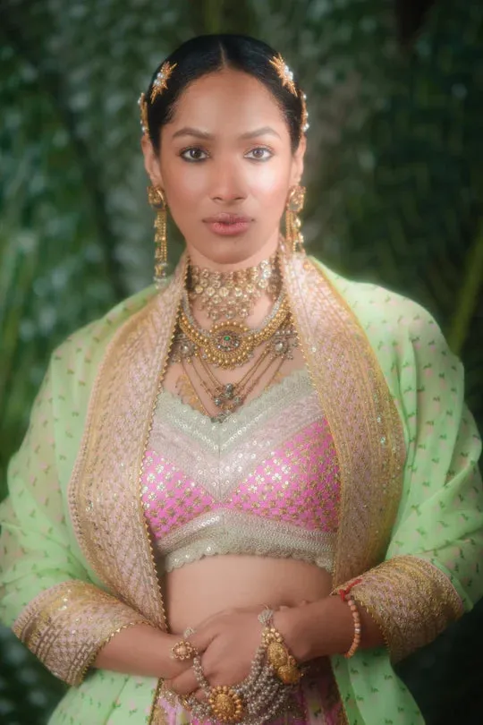 Barfi Pink ‘Paan-Patti’ lehenga