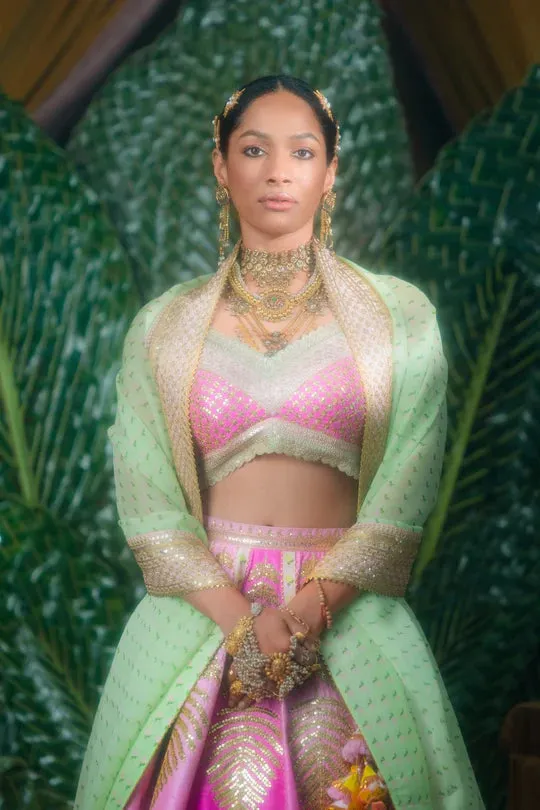 Barfi Pink ‘Paan-Patti’ lehenga