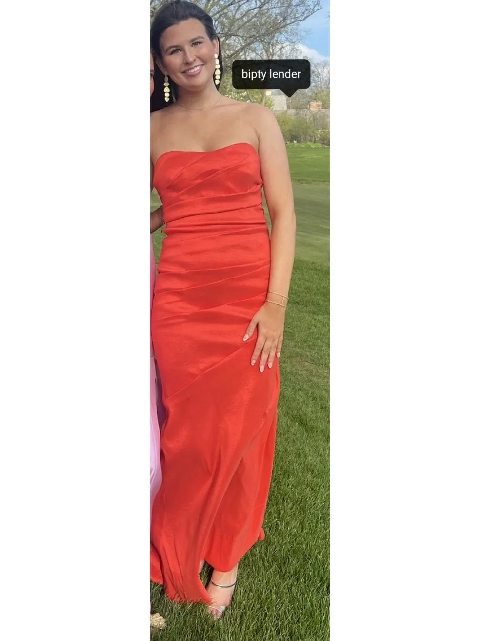 Bette Gown in Red Orange