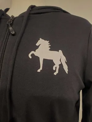 Black Zip Up Sweatshirt Ladies S