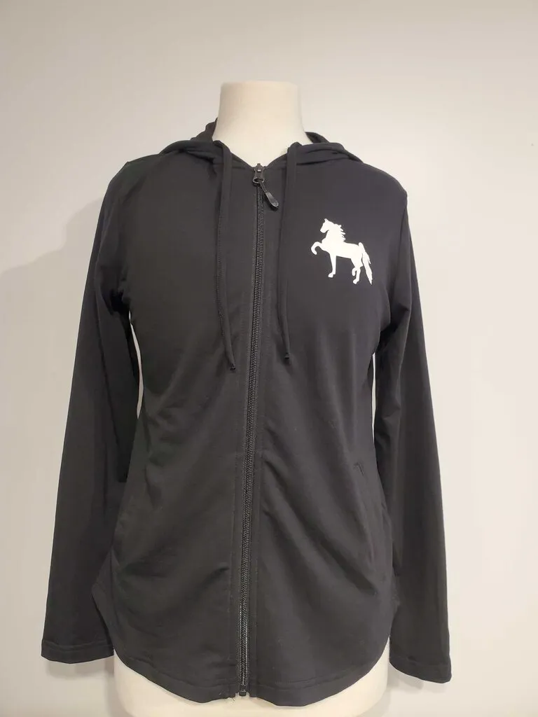 Black Zip Up Sweatshirt Ladies S