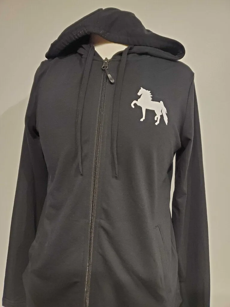 Black Zip Up Sweatshirt Ladies S