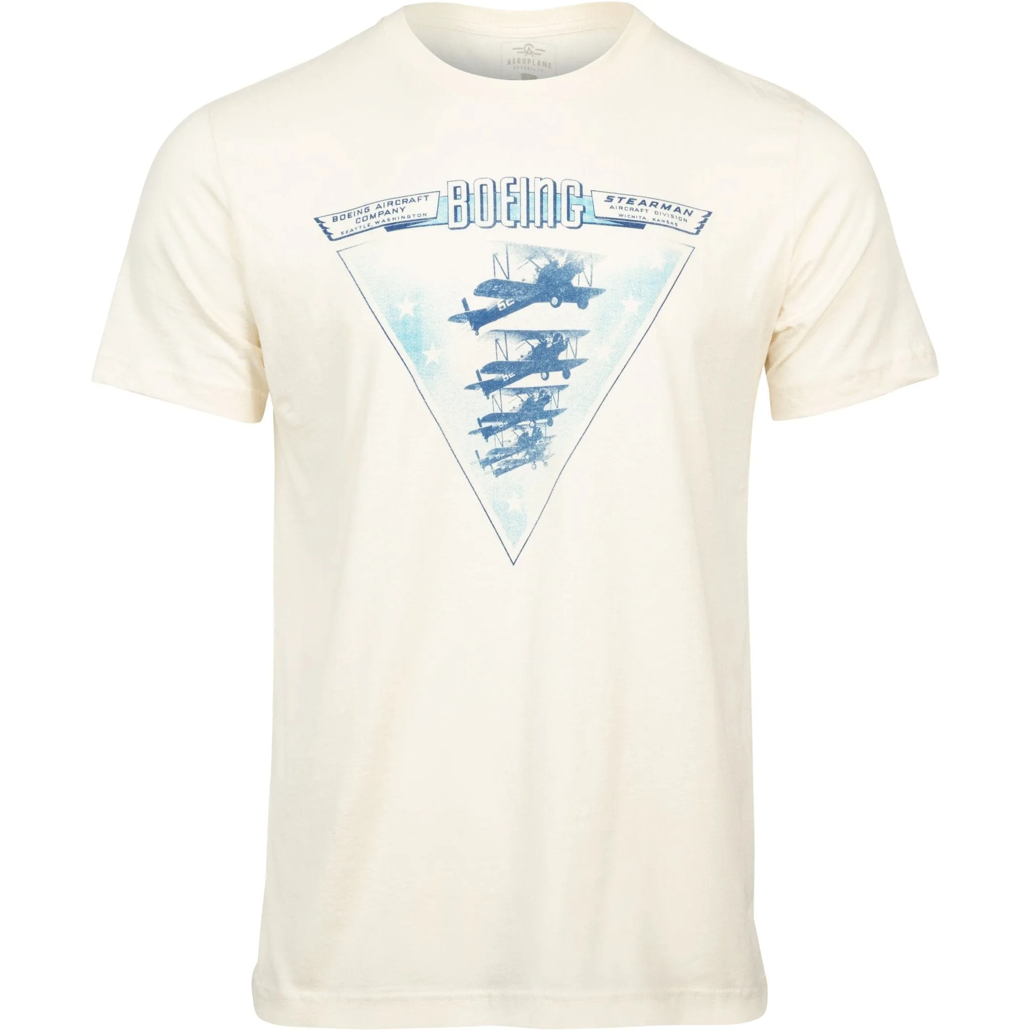 Boeing Stearman Trainers Officially Licensed Aeroplane Apparel Co. Men's T-Shirt