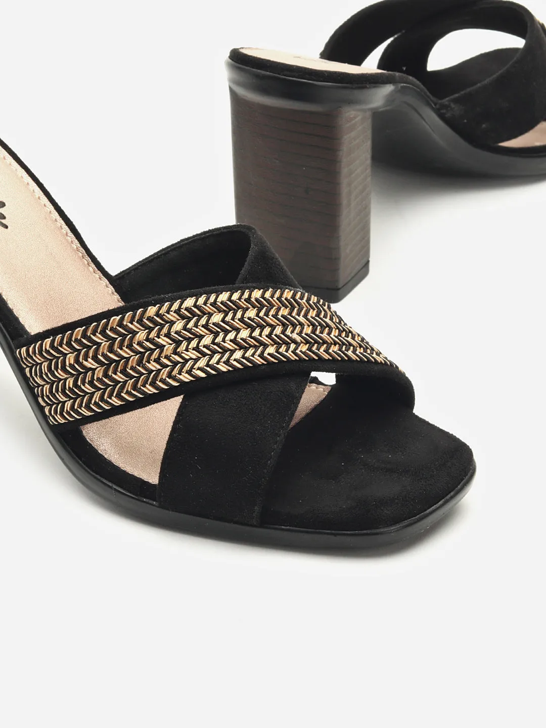 Brittany Embellished Block heels
