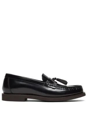 BRUNELLO CUCINELLI Leather Moccasins with Signature Chain Detail