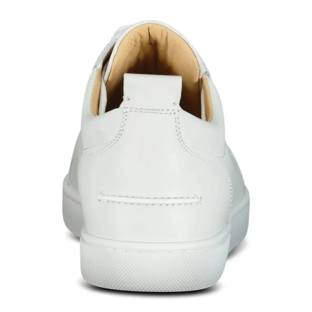 CHRISTIAN LOUBOUTIN LOUIS JUNIOR FLAT WHITE LEATHER TRAINERS
