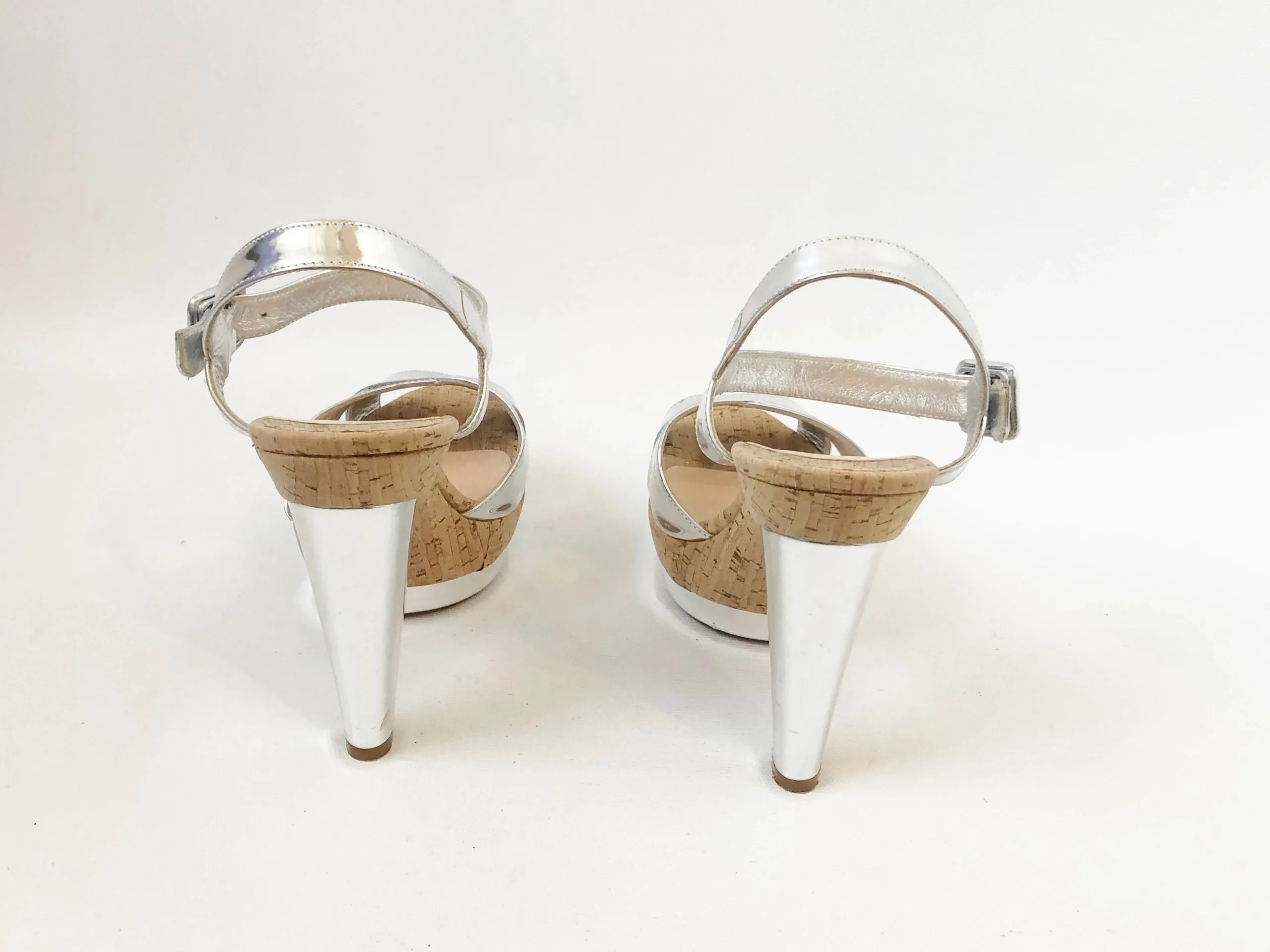 Christian Louboutin Silver Platform Size 37.5 It (7.5 Us)