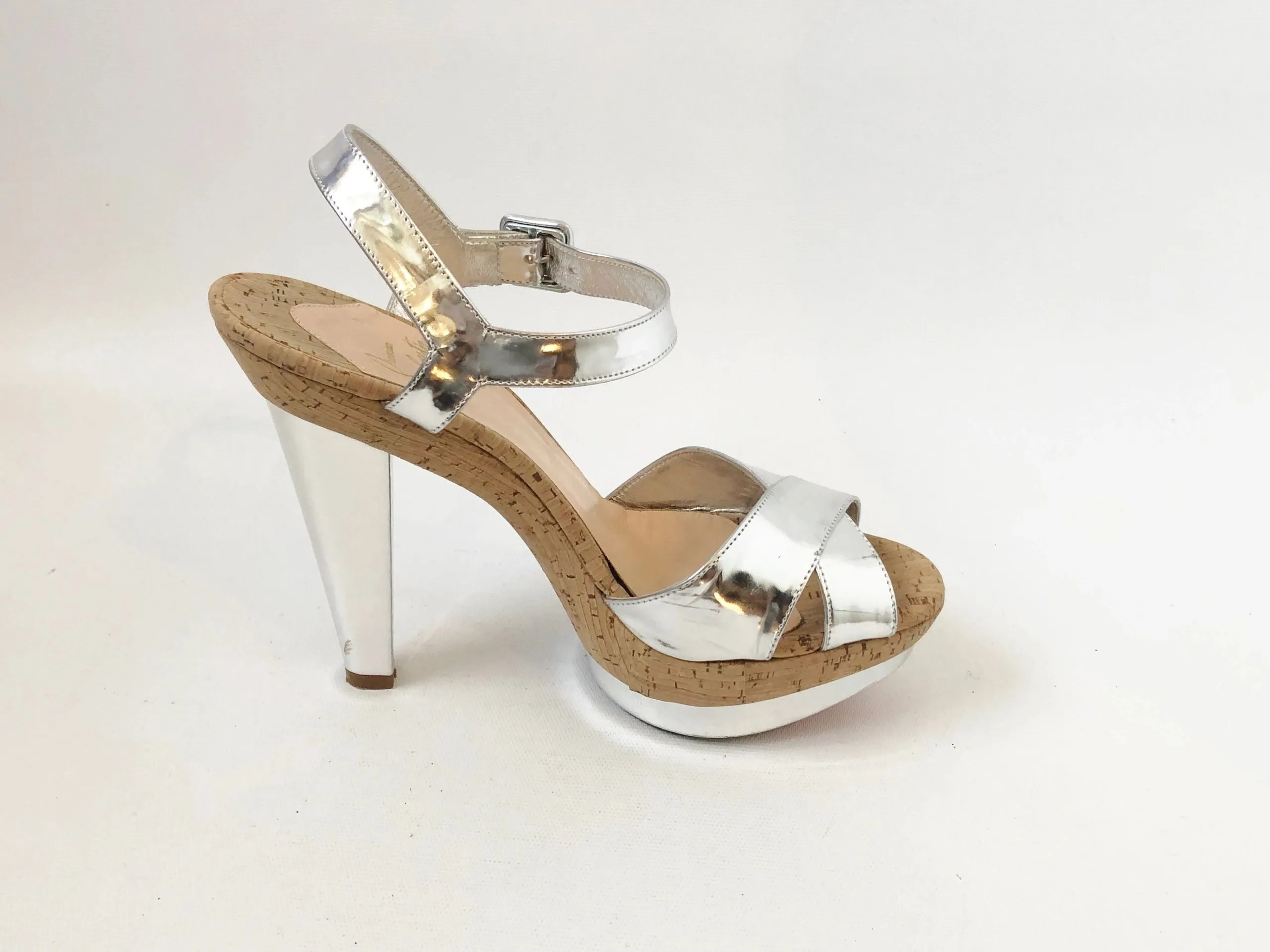 Christian Louboutin Silver Platform Size 37.5 It (7.5 Us)
