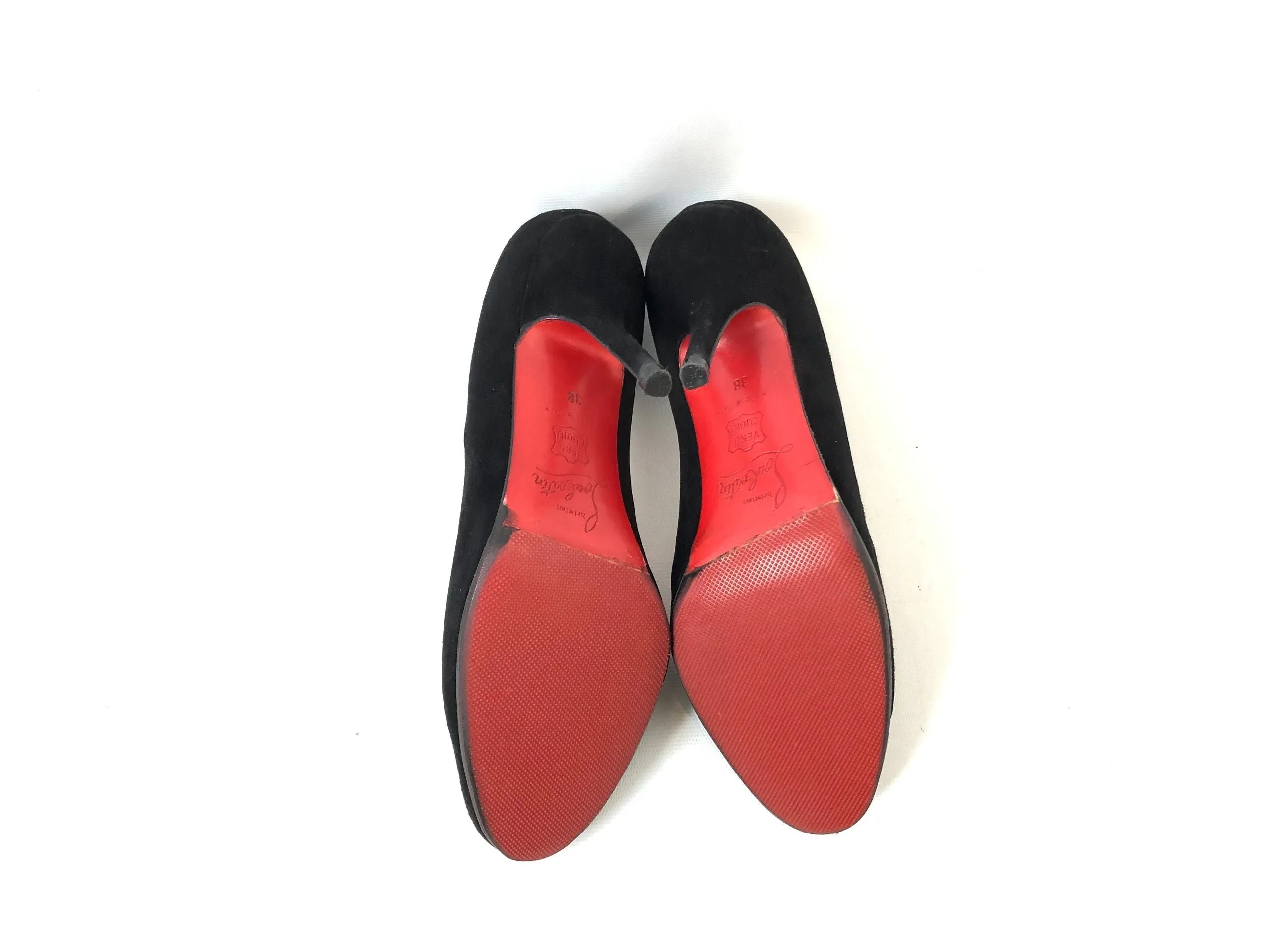 Christian Louboutin Suede Pump Size 38 It (8 Us)