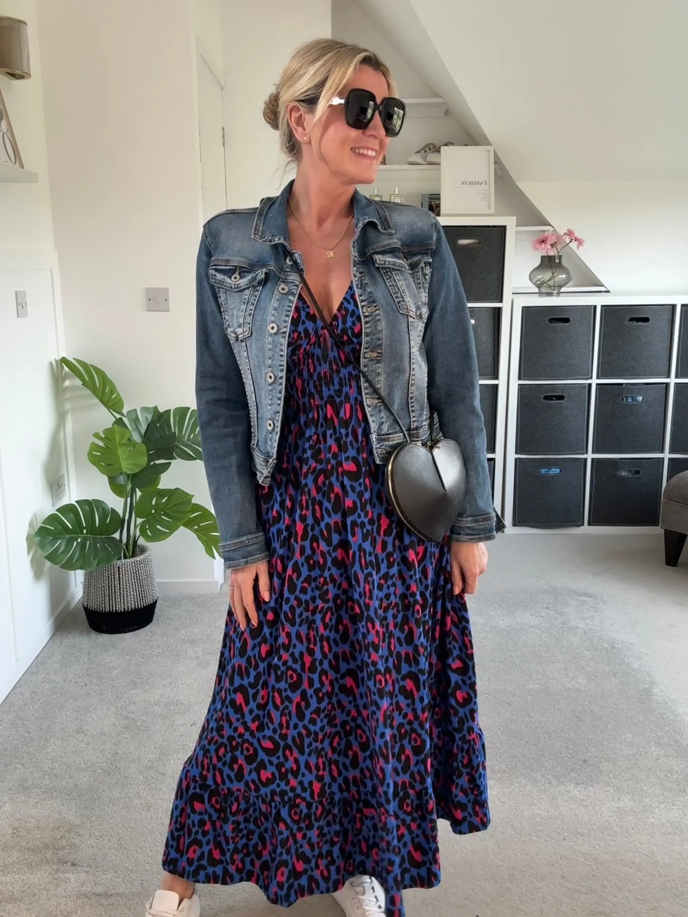 Classic Leopard Shirred Waist Dress