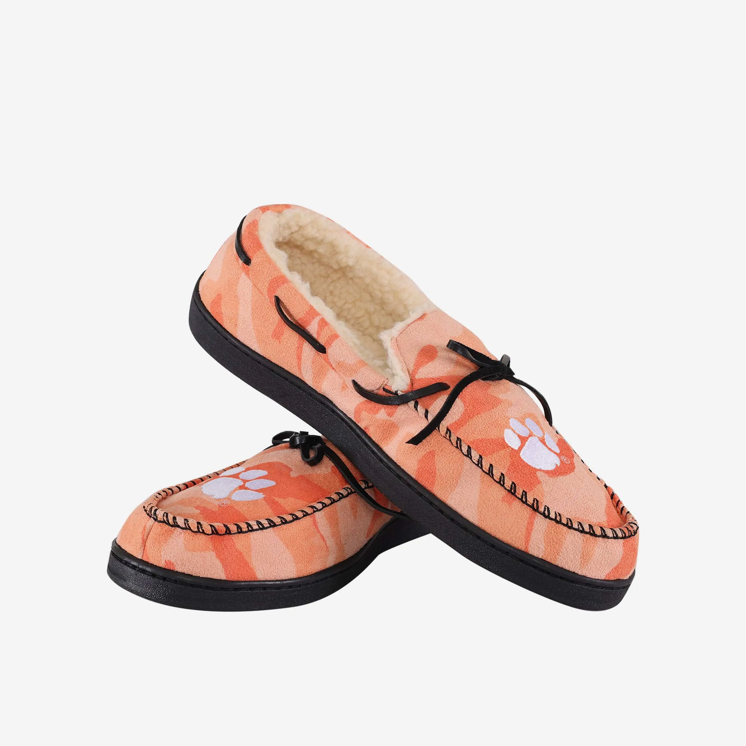 Clemson Tigers Printed Camo Moccasin Slipper