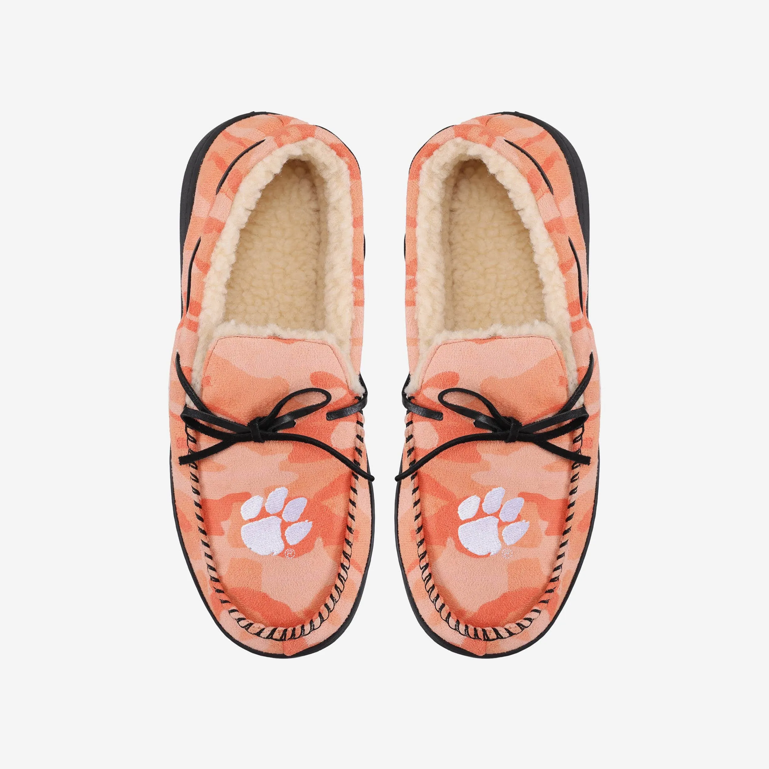 Clemson Tigers Printed Camo Moccasin Slipper