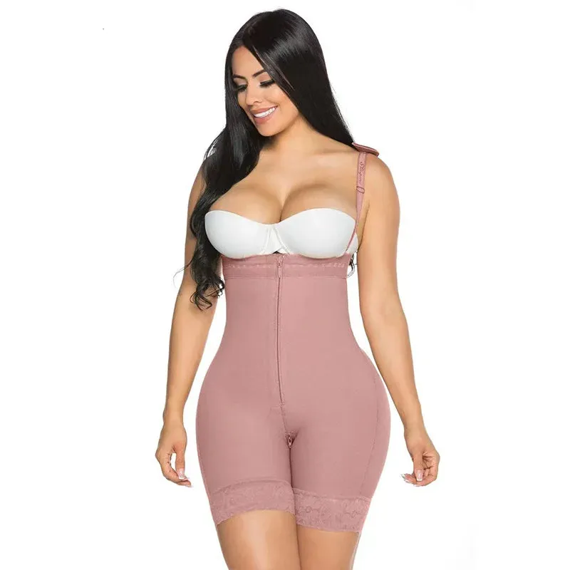 Compression Shaper Open Bust Tummy Control with Zipper Body Beauty Shapewear Waist Trainer Post-Surgical Use