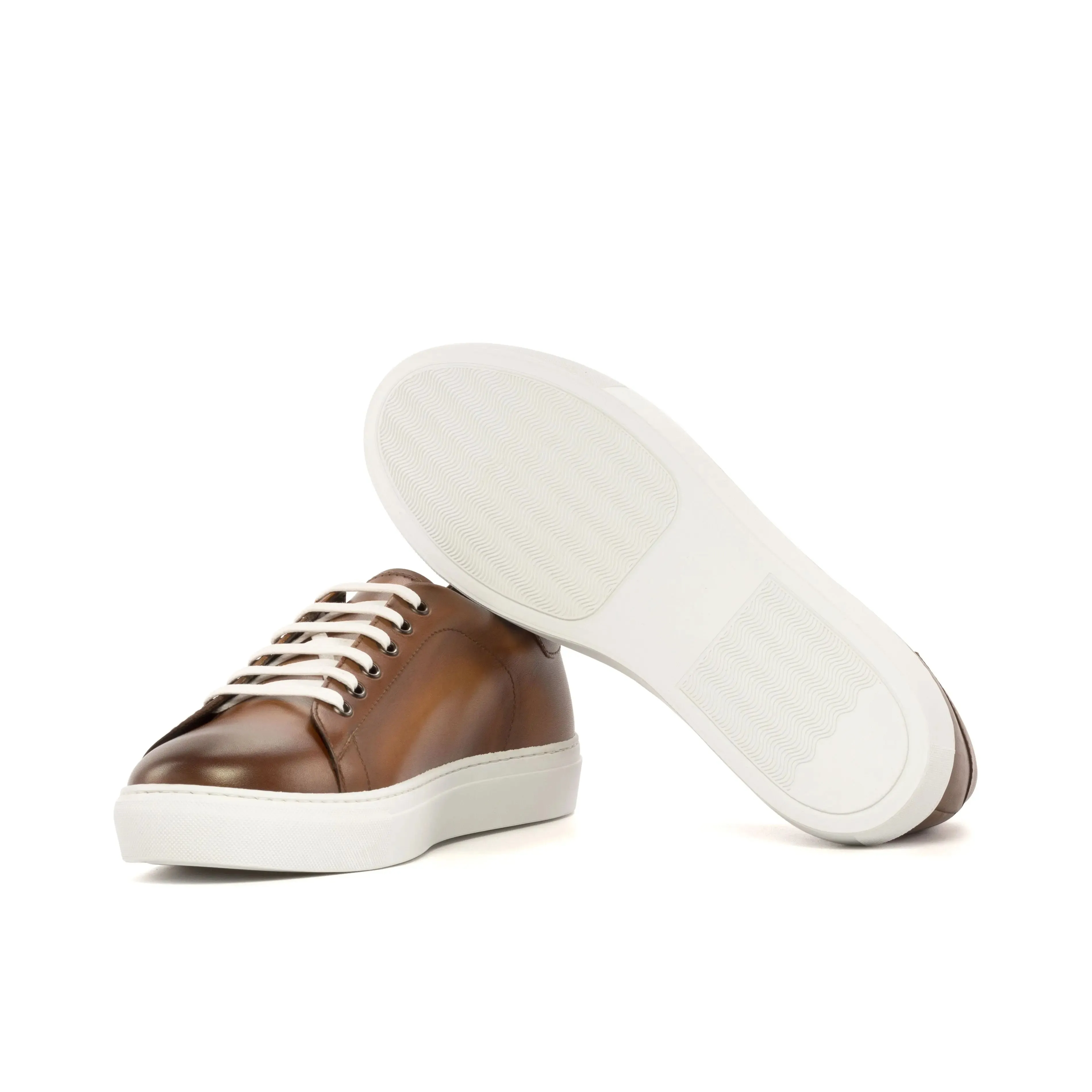DapperFam Rivale in Brown Men's Italian Leather Trainer