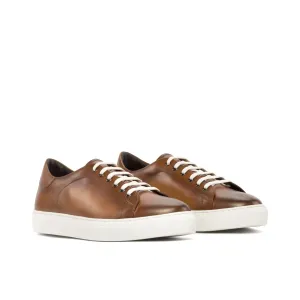 DapperFam Rivale in Brown Men's Italian Leather Trainer