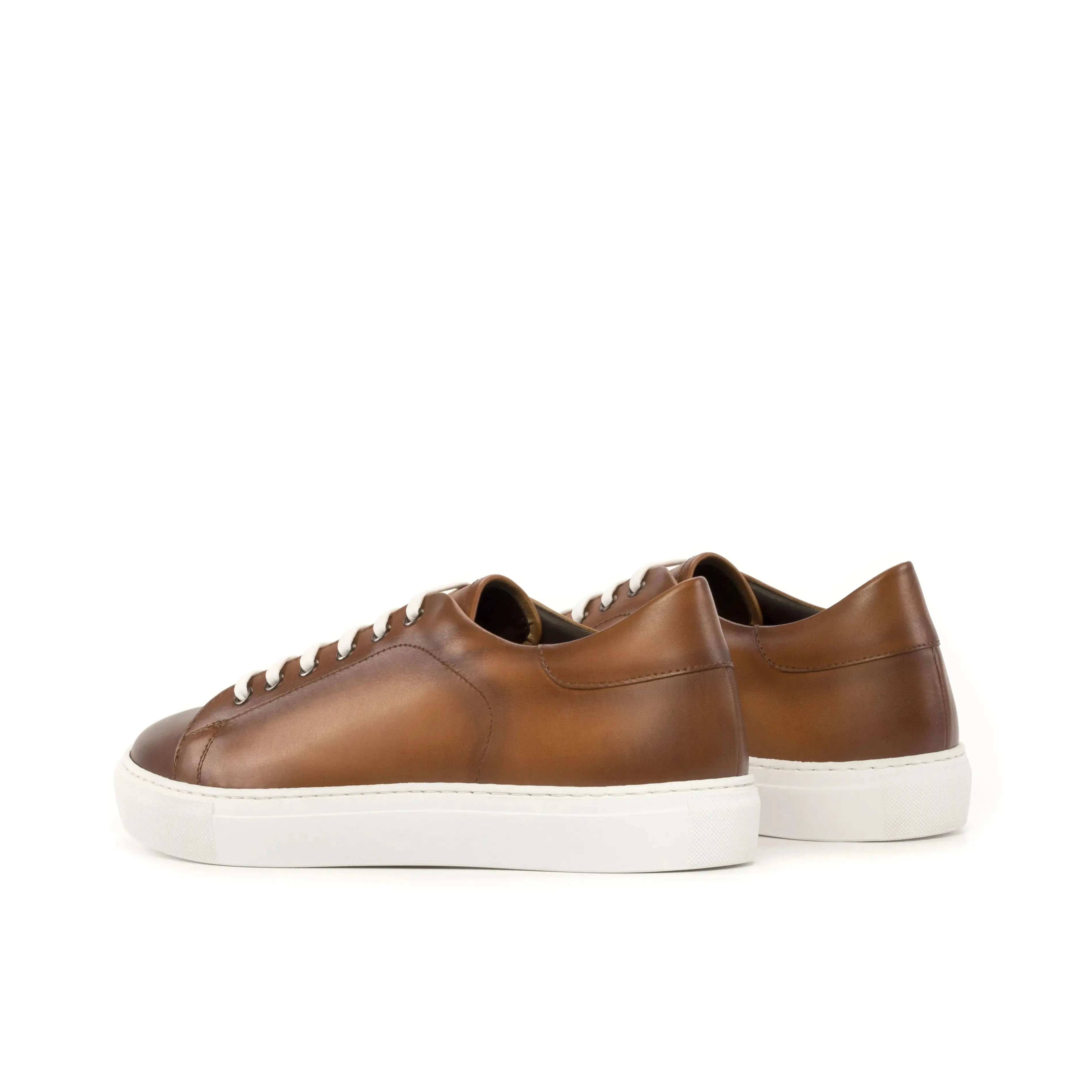 DapperFam Rivale in Brown Men's Italian Leather Trainer