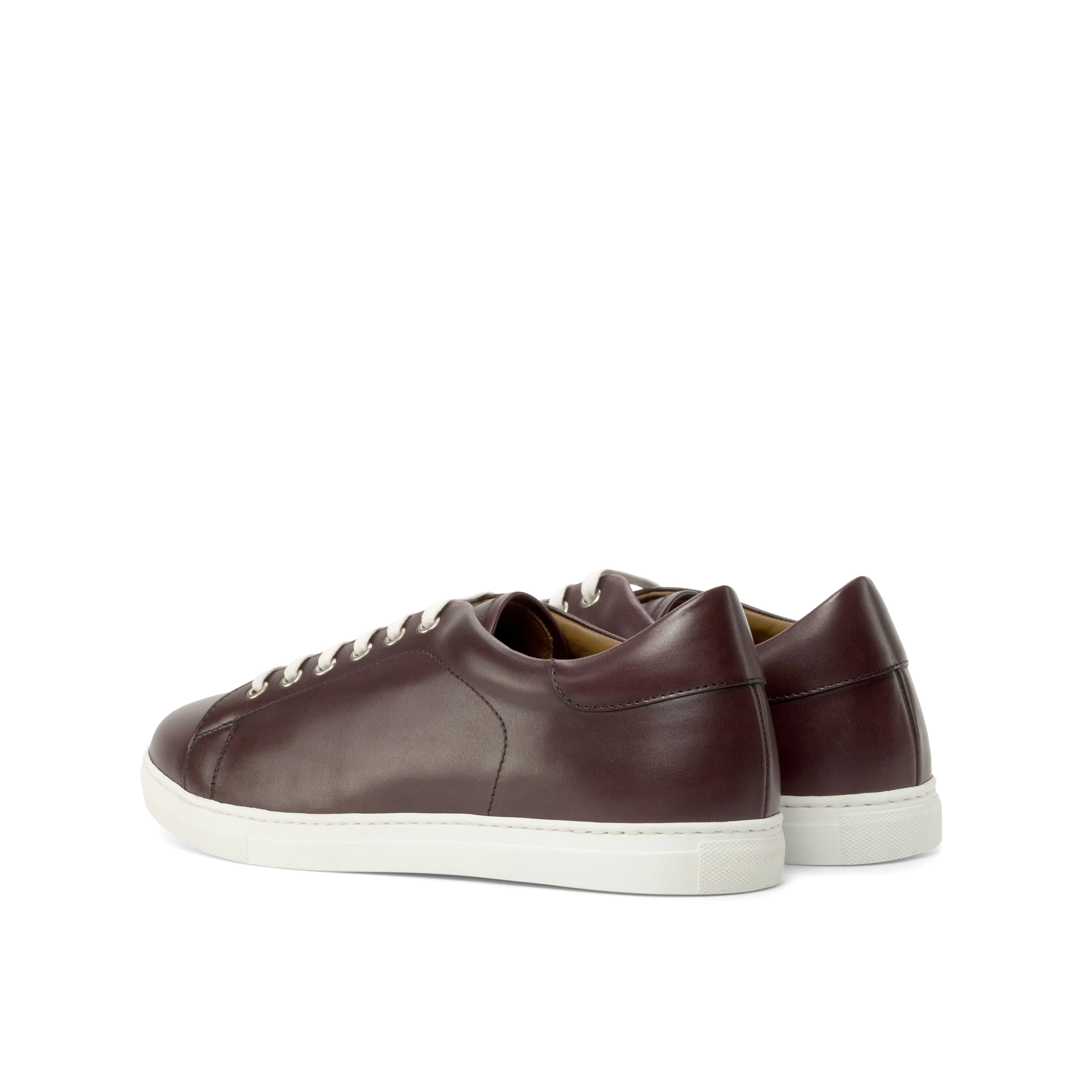 DapperFam Rivale in Burgundy Men's Italian Leather Trainer