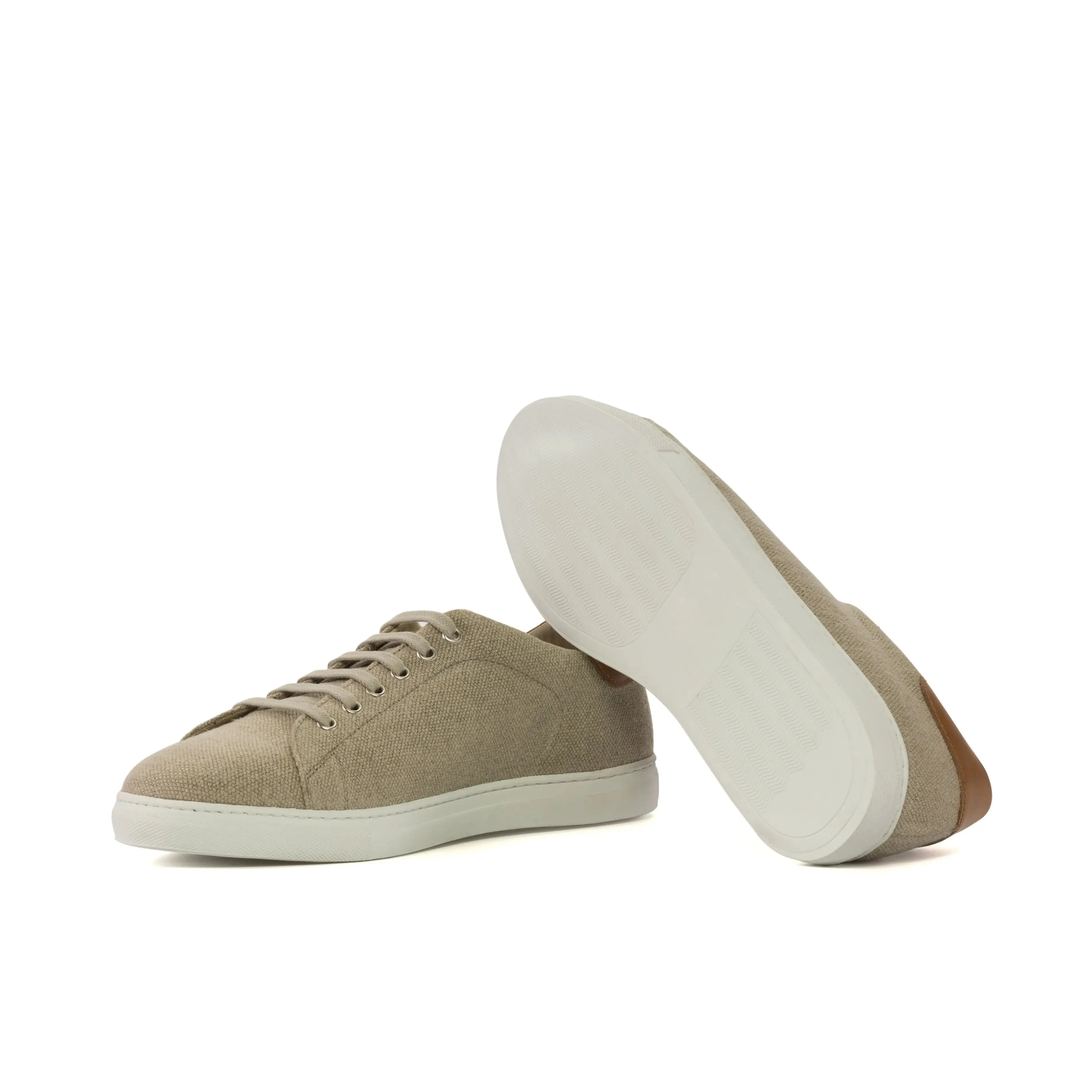 DapperFam Rivale in Ice Men's Linen Trainer
