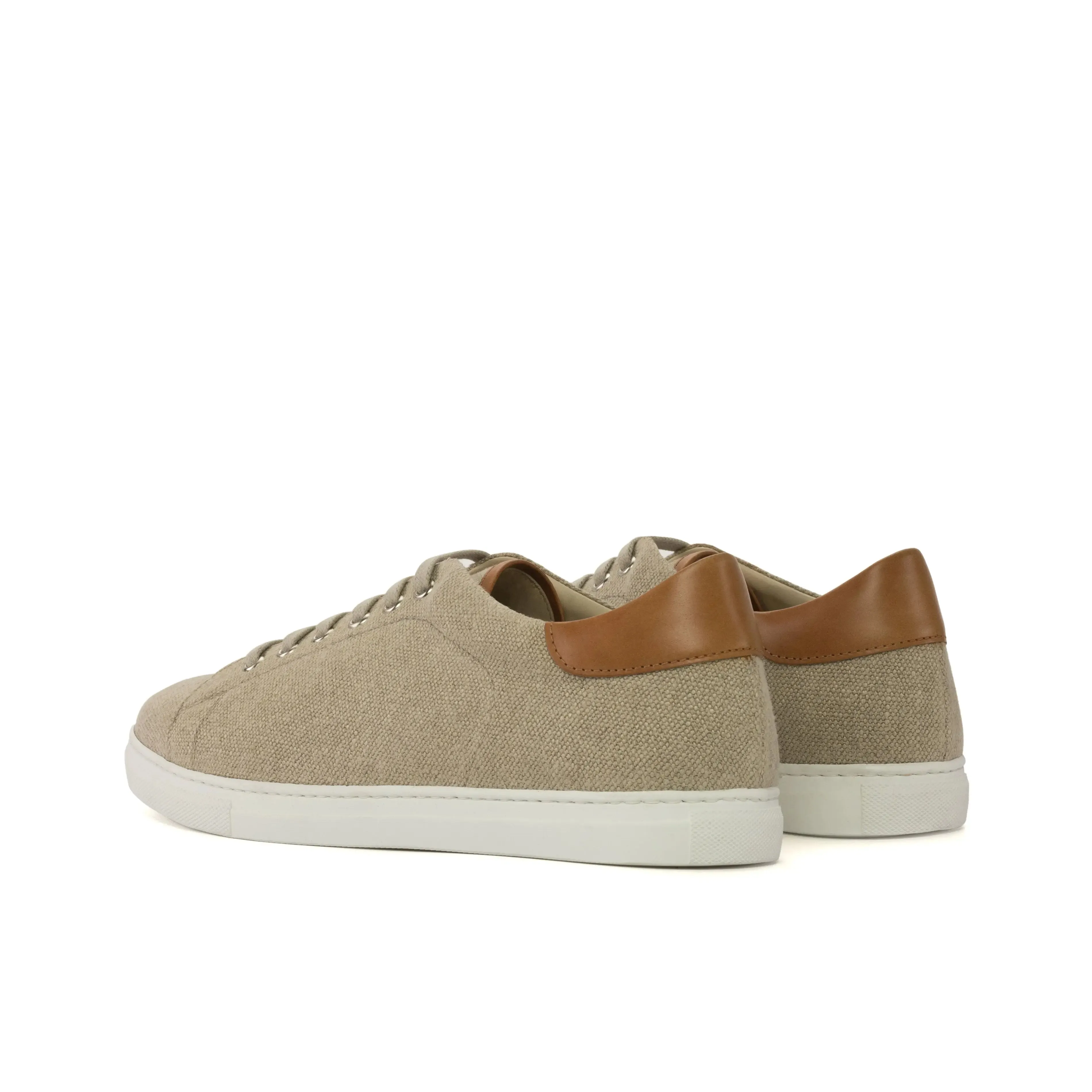 DapperFam Rivale in Ice Men's Linen Trainer