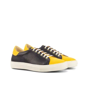 DapperFam Rivale in Mustard Men's Linen Trainer