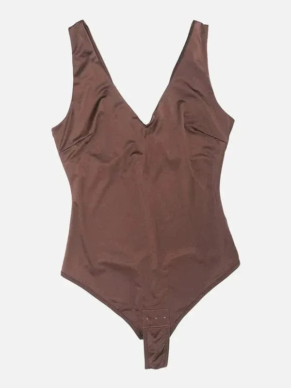 Deep V Neck Waist Slimming Shapewear Bodysuit