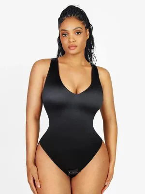 Deep V Neck Waist Slimming Shapewear Bodysuit