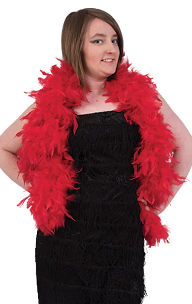 Deluxe Red Feather Boa