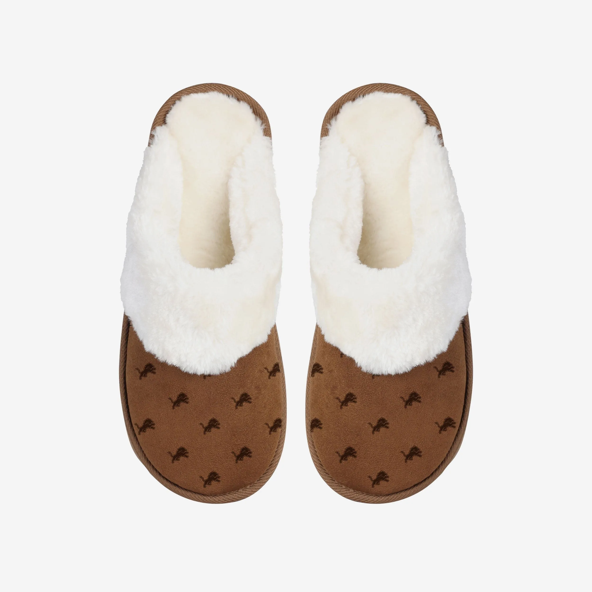 Detroit Lions Womens Repeat Logo Moccasin Slipper