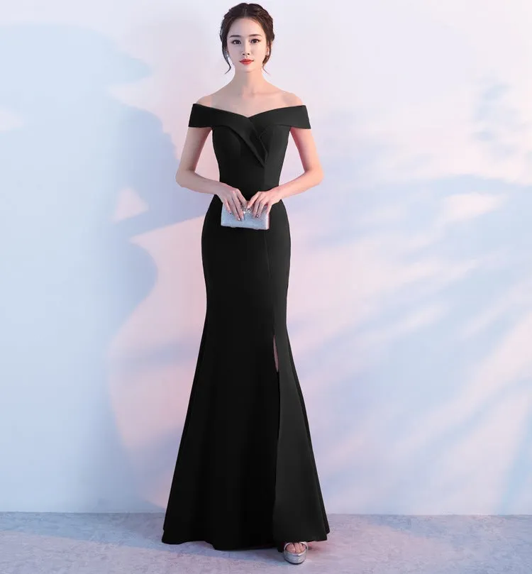 Diva Strapless High Charming Slit Formal Dress