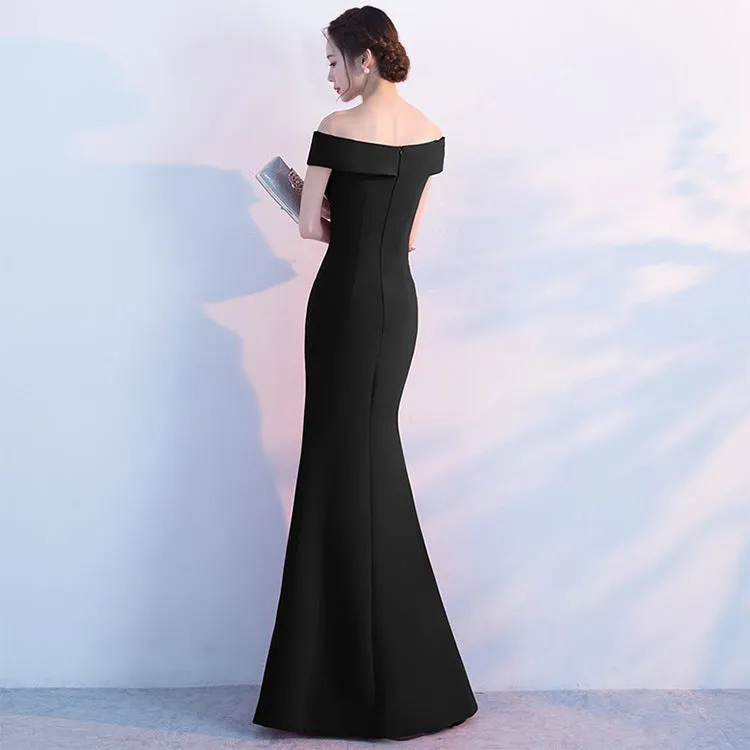 Diva Strapless High Charming Slit Formal Dress