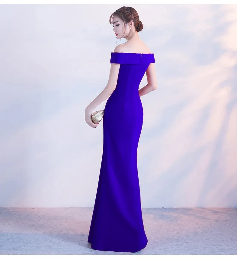 Diva Strapless High Charming Slit Formal Dress