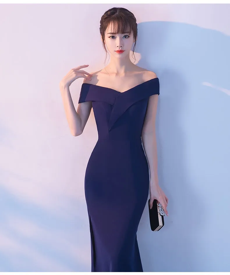 Diva Strapless High Charming Slit Formal Dress