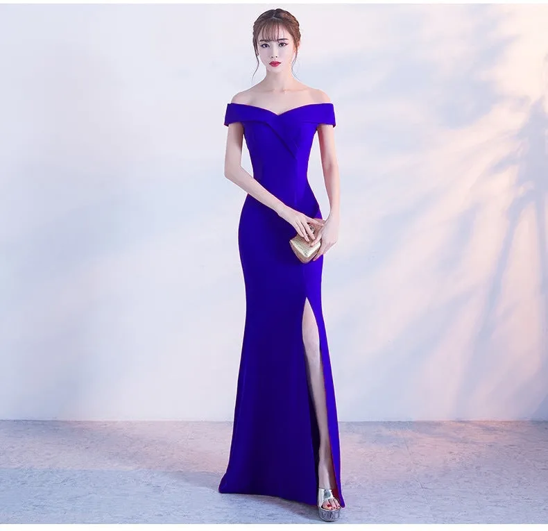 Diva Strapless High Charming Slit Formal Dress