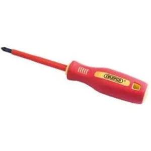 Draper Fully Insulated Soft Grip Cross Slot Screwdriver, No.2 X 100Mm (Sold Loose) Dr-46532