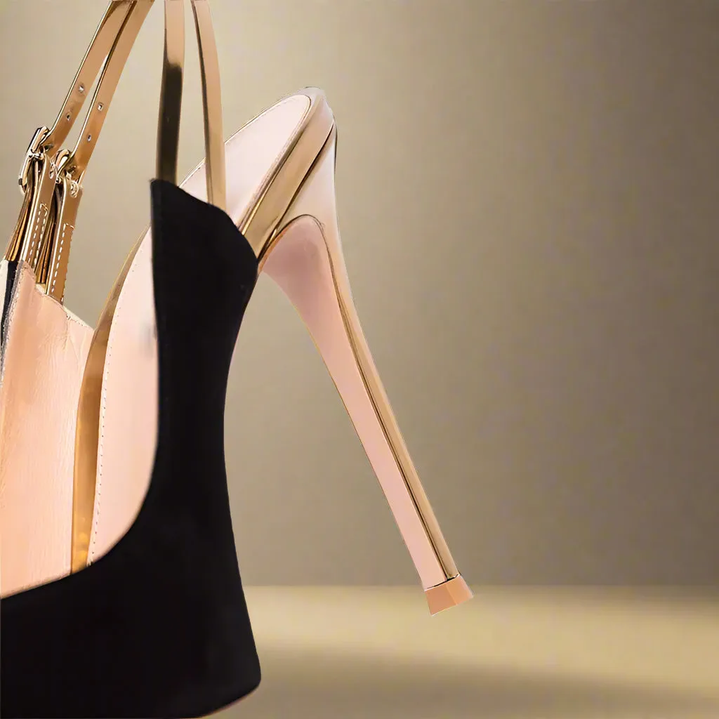ELERA GOLD SLINGBACK HEEL