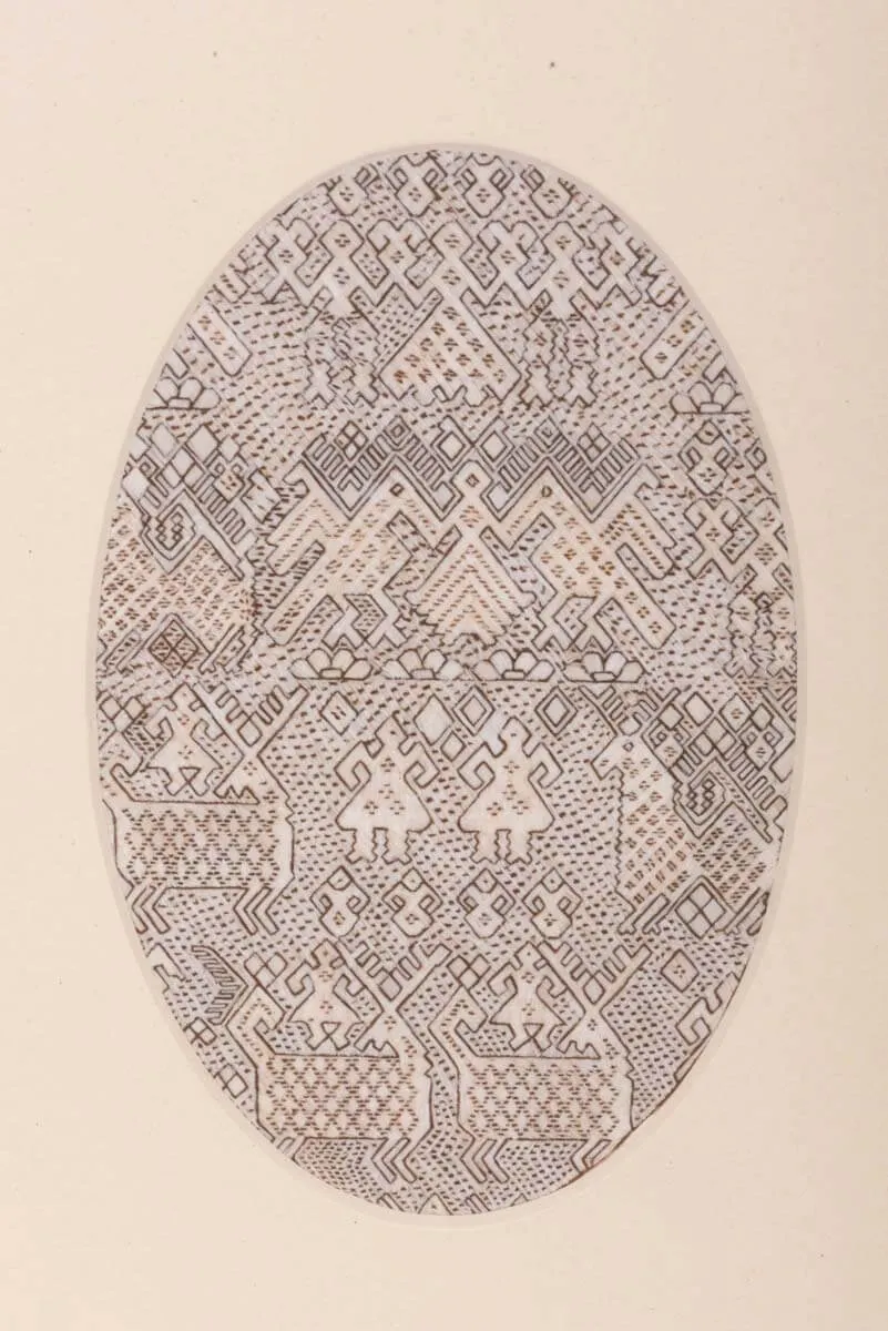 Feather Art Painting of Mazahua Indigenous Design by Eduardo Sánchez
