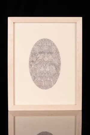 Feather Art Painting of Mazahua Indigenous Design by Eduardo Sánchez