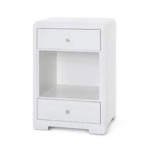 Fedor 2-Drawer Side Table / Chiffon White