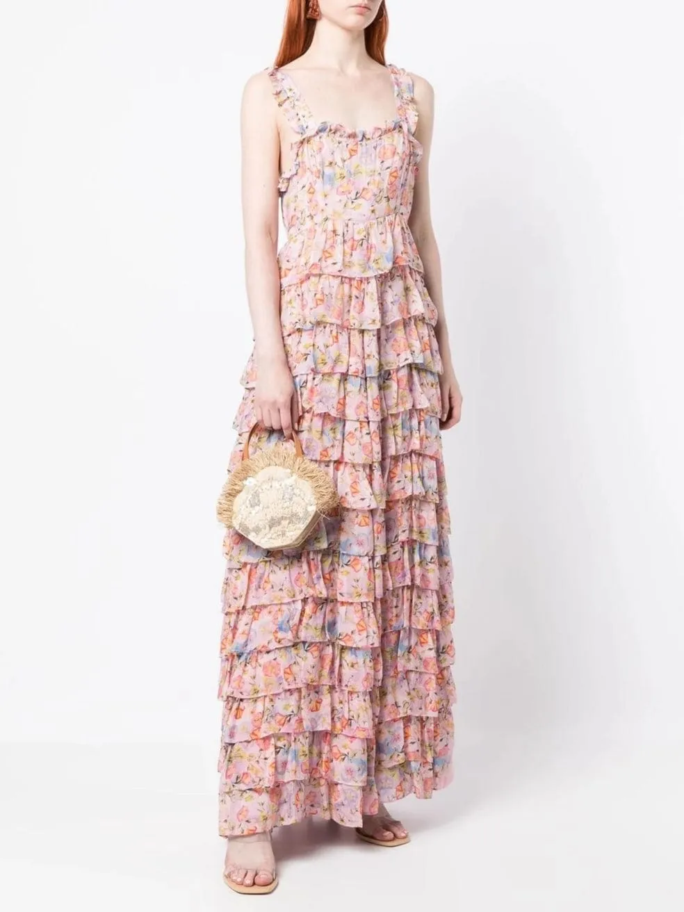 Floral Print Tiered Dress