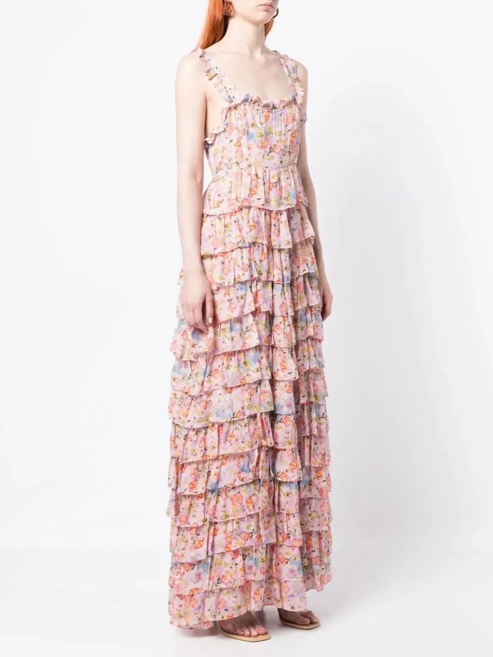 Floral Print Tiered Dress