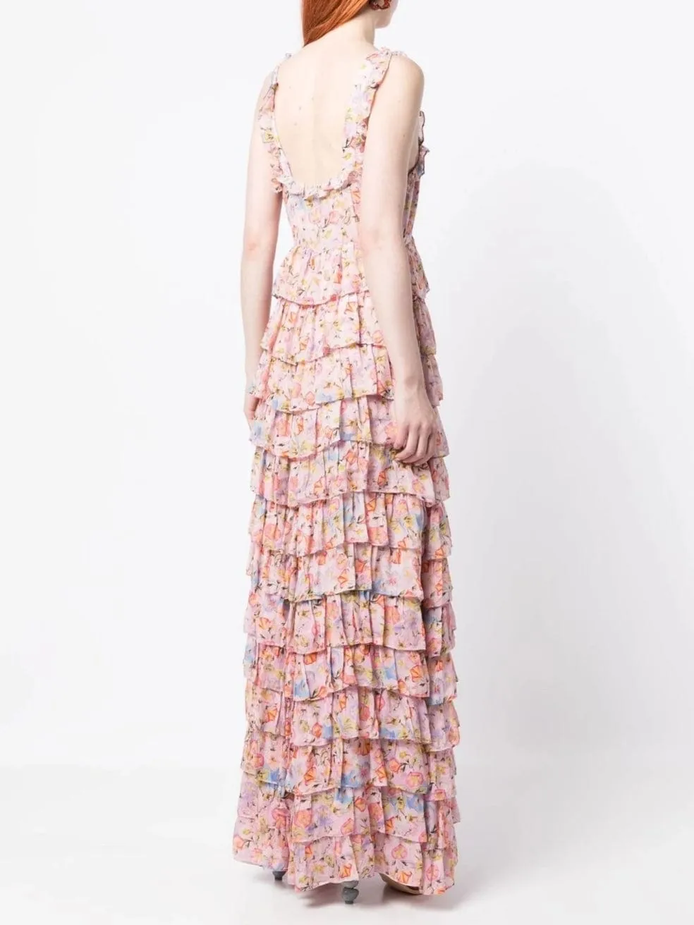 Floral Print Tiered Dress